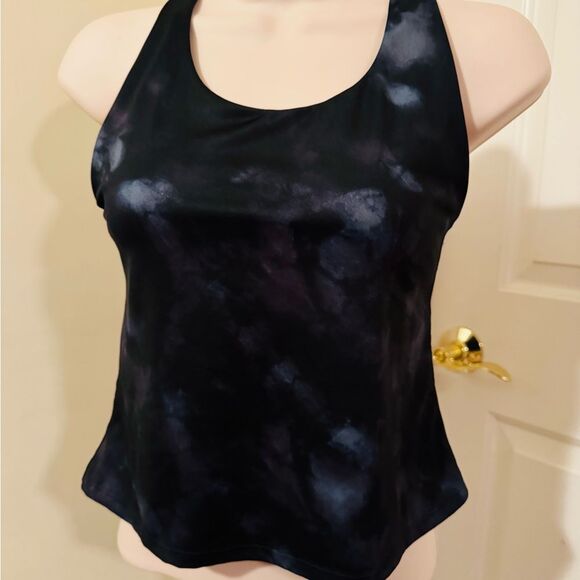 Old Navy Fitted Black and Gray Tank Top - Picture 1 of 11